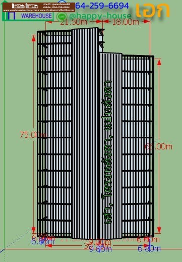 ผลงานเฉพาะโครงสร้าง HW-H ขนาด 19.75x141x8 เมตร รับสร้างโกดัง รับสร้างโรงงาน รับสร้างคลังสินค้า