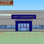 แบบโกดังสำเร็จรูป ร้านค้า Supermarket แบบ HW-HC ขนาด 30x30x7.50 m. ประเมินราคา ฿3.8 ลบ.ไม่รวมงานพื้น