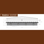 โกดังสำเร็จรูป โครงสร้าง HWH ขนาด 57x74x12 เมตร มีเสากลางที่ 28.5 เมตร ฿14.71 ลบ.