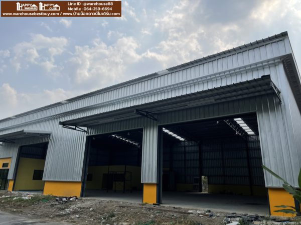 โกดังสำเร็จรูป โครงสร้าง HW-HC ขนาด 18x28.5x6.5 เมตร หน้างานลาดพร้าว ราคา ฿4,073,215 (รวมเสาเข็มเจาะ) สร้างโรงงาน สร้างโรงงาน by Happy Warehouse
